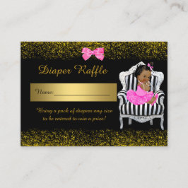Kleine Prinzessin-Windeln-Raffelkarten, glitterpin Begleitkarte