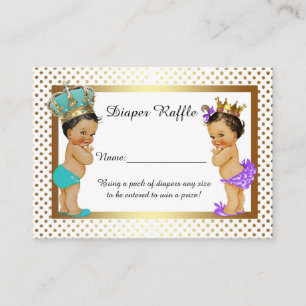 Kleine Prinzessin-Windeln-Raffelkarten, Zwilling Begleitkarte