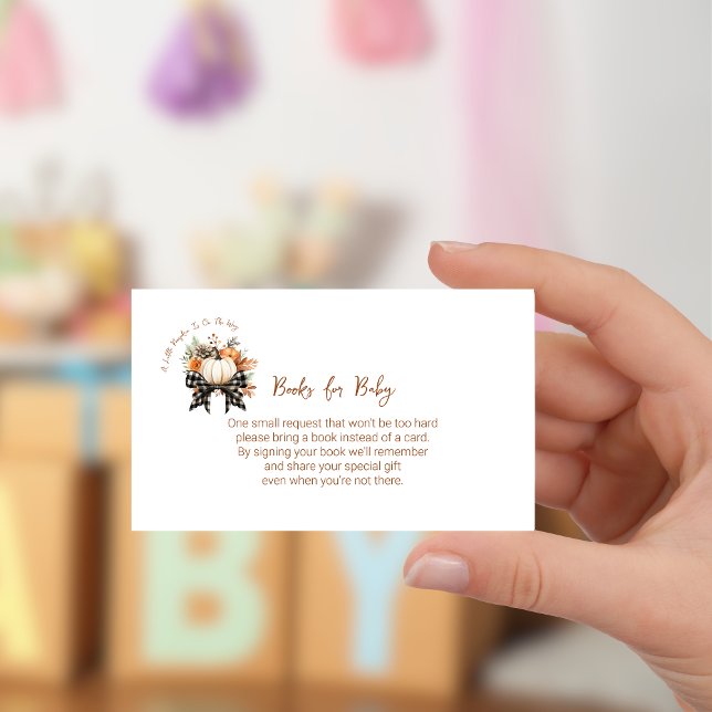 Kleine Pumpkin Baby Duschbücher für Baby Ticket Begleitkarte (Von Creator hochgeladen)