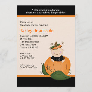 Kleine Pumpkin Baby Dusche 12x18 Einladung