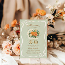 Kleine Pumpkin-Baby-Dusche lädt fallneutral ein