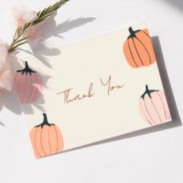 Kleine Pumpkin Fall Wasserfarbe Babydusche Dankeskarte