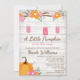 Kleine Pumpkin Mason Jars Fall Girl Babydusche Einladung