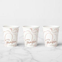 Kleine Pumpkin Terracotta Boho Babydusche Pappbecher
