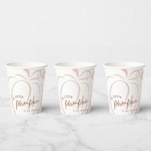 Kleine Pumpkin Terracotta Boho Babydusche Pappbecher