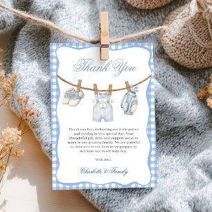 Kleine Putter Blue Golf Junge Baby Shower Dankeskarte