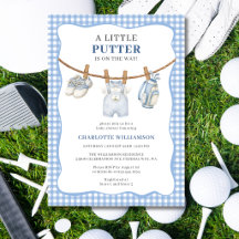 Kleine Putter Blue Golf Wäscheleine Baby Shower