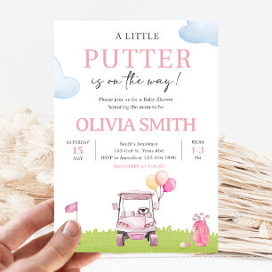 Kleine Putter-Golf-Baby-Party Einladung