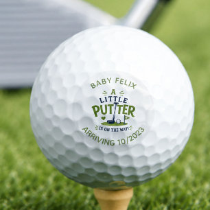 Kleine Putter-Schwangerschaftsankündigung Golfball