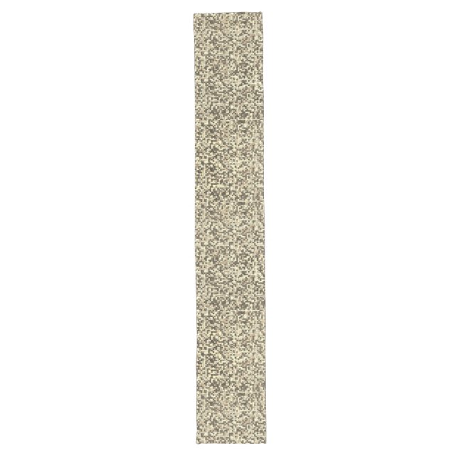 Kleine Quadrate, braun bis beige Großer Tischläufer (Vorderseite)