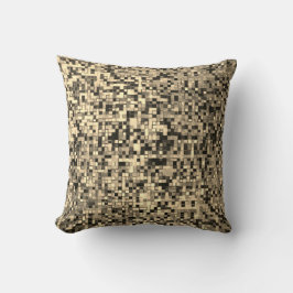 Kleine Quadrate oder Fliesen, beige Khaki-Farbe Kissen