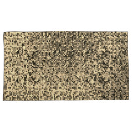 Kleine Quadrate oder Fliesen, in Beige oder Khaki, Kissenbezug