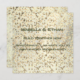 Kleine Quadrate oder Fliesen, verschwommen und bei Einladung