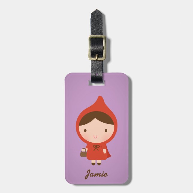 Kleine Red Riding Hood Fairytale für Mädchen Gepäckanhänger (Vorderseite vertikal)