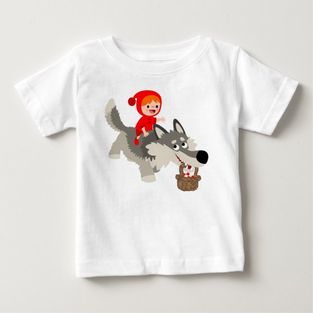 Kleine Red Riding Hood und der Wolf Baby T - Shirt (Vorderseite)