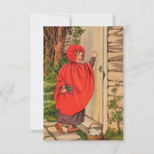 Kleine Red Riding Hood Vintag Dankeskarte