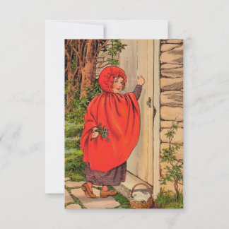 Kleine Red Riding Hood Vintag Dankeskarte