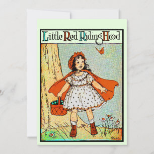 Kleine Red Riding Hood Vintag Niedlich Einladung