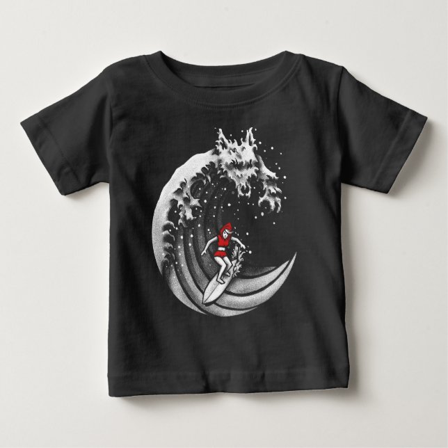 Kleine Red Surfing Hood Baby T-shirt (Vorderseite)