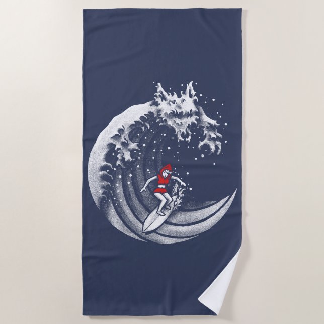 Kleine Red Surfing Hood Strandtuch (Vorderseite)