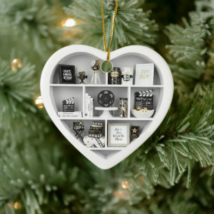 Kleine Regal Film Fan Edition 2D-Druck Herz Keramik Ornament