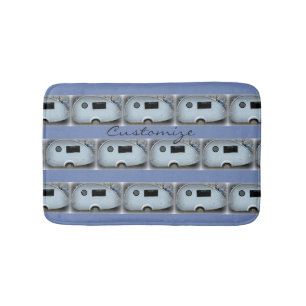 Kleine Retro Teardropwohnwagencamper Badematte