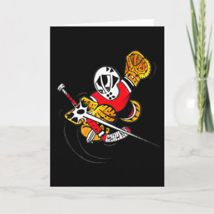 Kleine Rettungen Cartoon Hockey Torwart Aktion Ret Karte