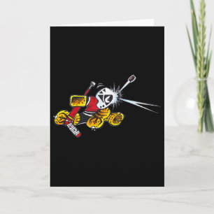 Kleine Rettungen Cartoon Hockey Torwart Slap Shot Karte
