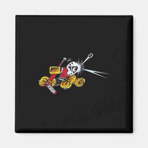 Kleine Rettungen Cartoon-Hockey-Torwart Slap Shot Magnet