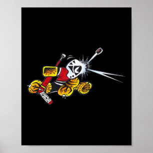 Kleine Rettungen Cartoon Hockey Torwart Slap Shot Poster