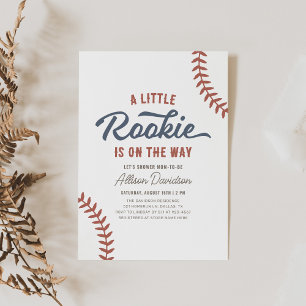 Kleine Rookie-Baseball-Baby-Party Einladung