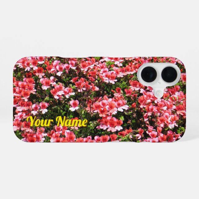 Kleine rosa Blumen -  iPhone 16 Hülle (Rückseite (Horizontal))