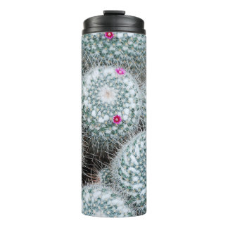 Kleine rosa Blüten Kaktuspflanzen Thermosbecher