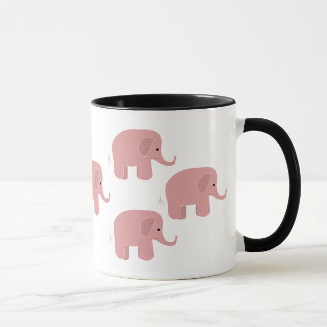 Kleine rosa Elefanten Tasse (Rechts)