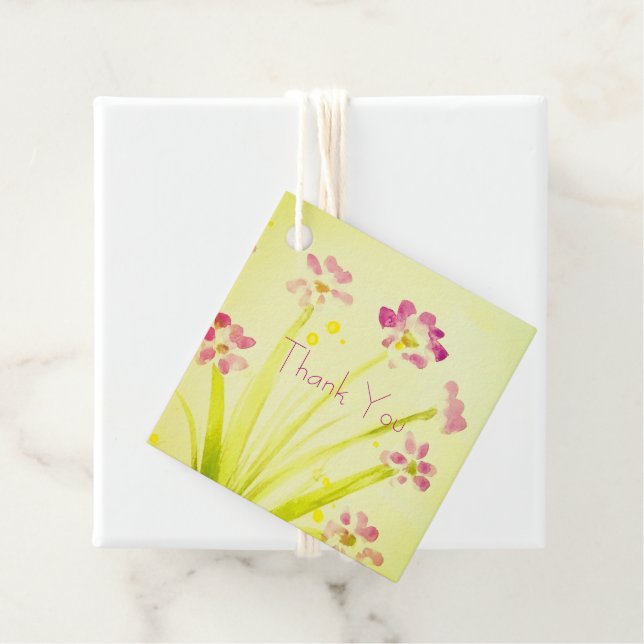 Kleine rosa Pollenflasche Geschenkanhänger (Beispiel)