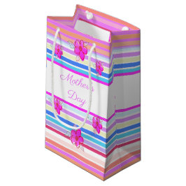 Kleine rosa Stripmütter Tageszeitung Geschenktasch Geschenktüte