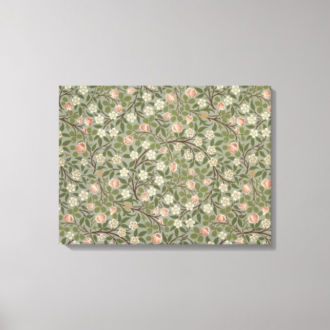 Kleine, rosa und weiße Blume Leinwanddruck (Vorderseite)