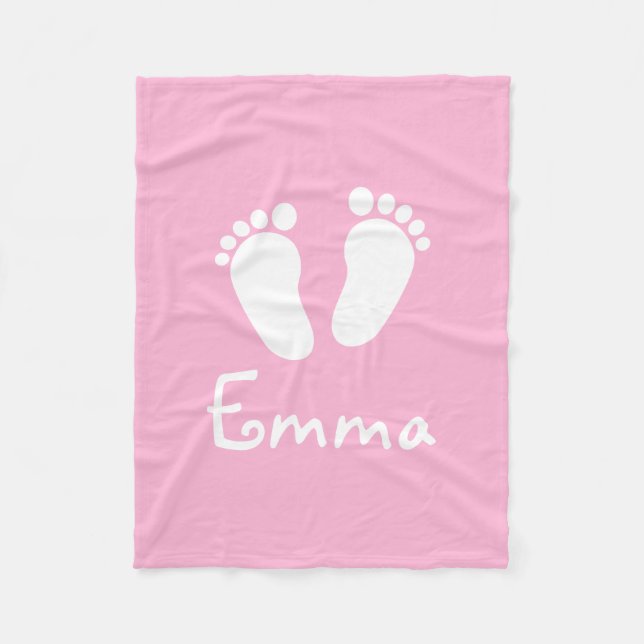 Kleine, rosa Vliesdecke für neues Baby Fleecedecke (Vorderseite)