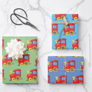 Kleine Rot-Motor-Verpackungsfolien Geschenkpapier Set