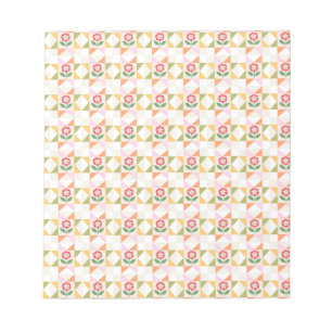Kleine rote Blumen-Deckchenblock Notizblock