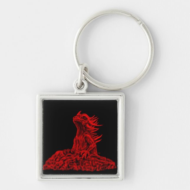 Kleine Rote Drache - Dragon Schlüsselanhänger (Vorne)