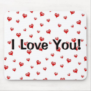 Kleine rote Herzen Ich Liebe Sie Mousepad