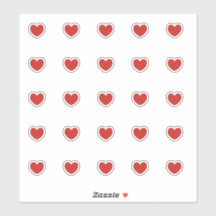 Kleine Rote Herzsticker
