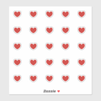 Kleine Rote Herzsticker Aufkleber