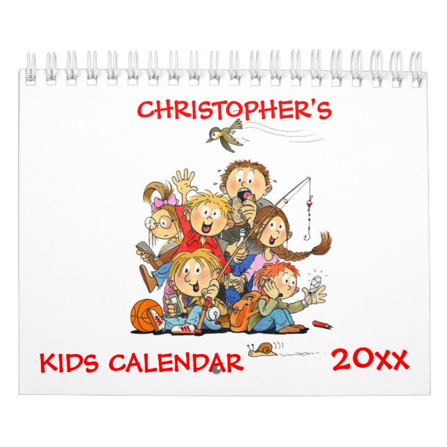 Kleine rote Kinder Kalender Sonniger Kalender für  (Titelbild)