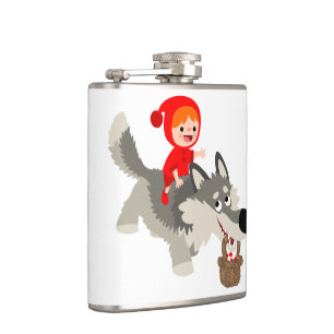Kleine rote Reithose und die Wolfshuppe Flachmann