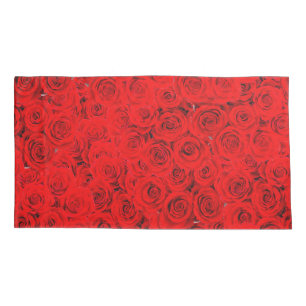 Kleine Rote Rosen Elegante Blumengröße Kissenbezug