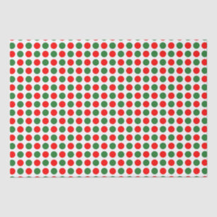 Kleine rote und grüne Polka-Punkte  Seidenpapier