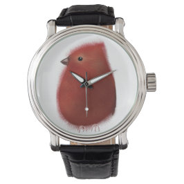 Kleine rote Vogeluhr Armbanduhr
