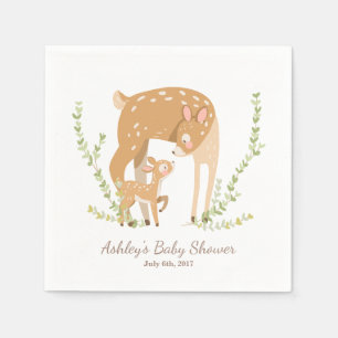 Kleine Rotwild-PapierserviettenwaldlandBabyparty Serviette